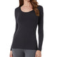 32 Degrees Women's Cozy Heat Scoop Neck Top Black