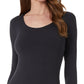 32 Degrees Women's Cozy Heat Scoop Neck Top Black