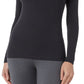 32 Degrees Women's Cozy Heat Scoop Neck Top Black
