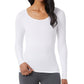 32 Degrees Women's Cozy Heat Scoop Neck Top White Size X-Small