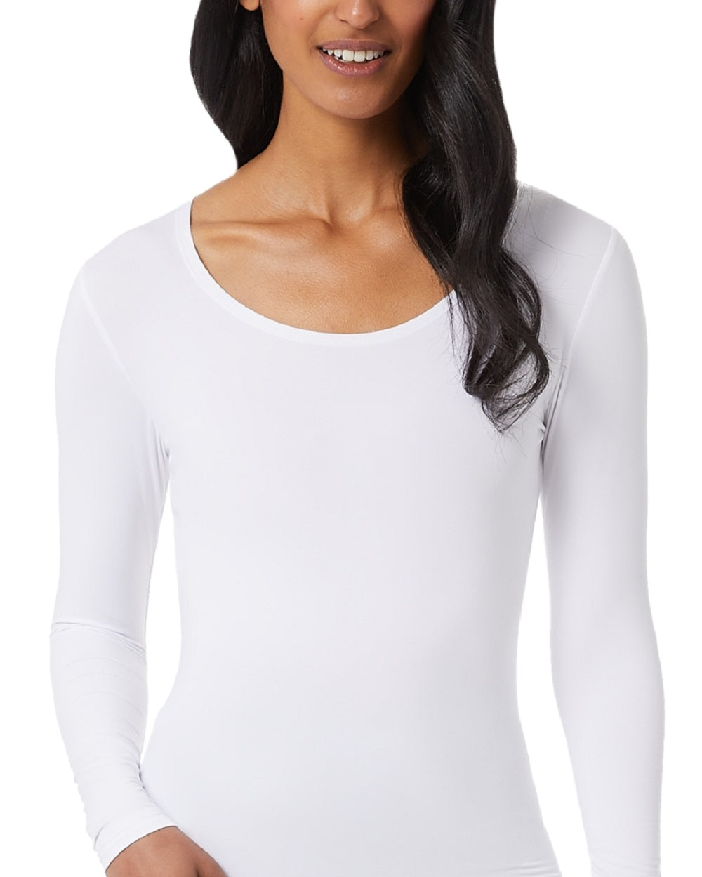 32 Degrees Women's Cozy Heat Scoop Neck Top White Size X-Small