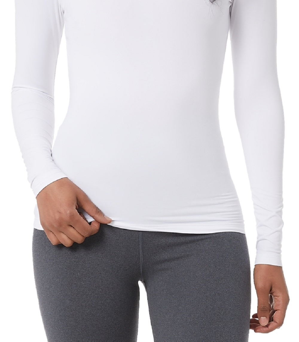 32 Degrees Women's Cozy Heat Scoop Neck Top White Size X-Small