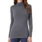 32 Degrees Women's Cozy Heat Mock Neck Long Sleeve Top Gray Size Medium
