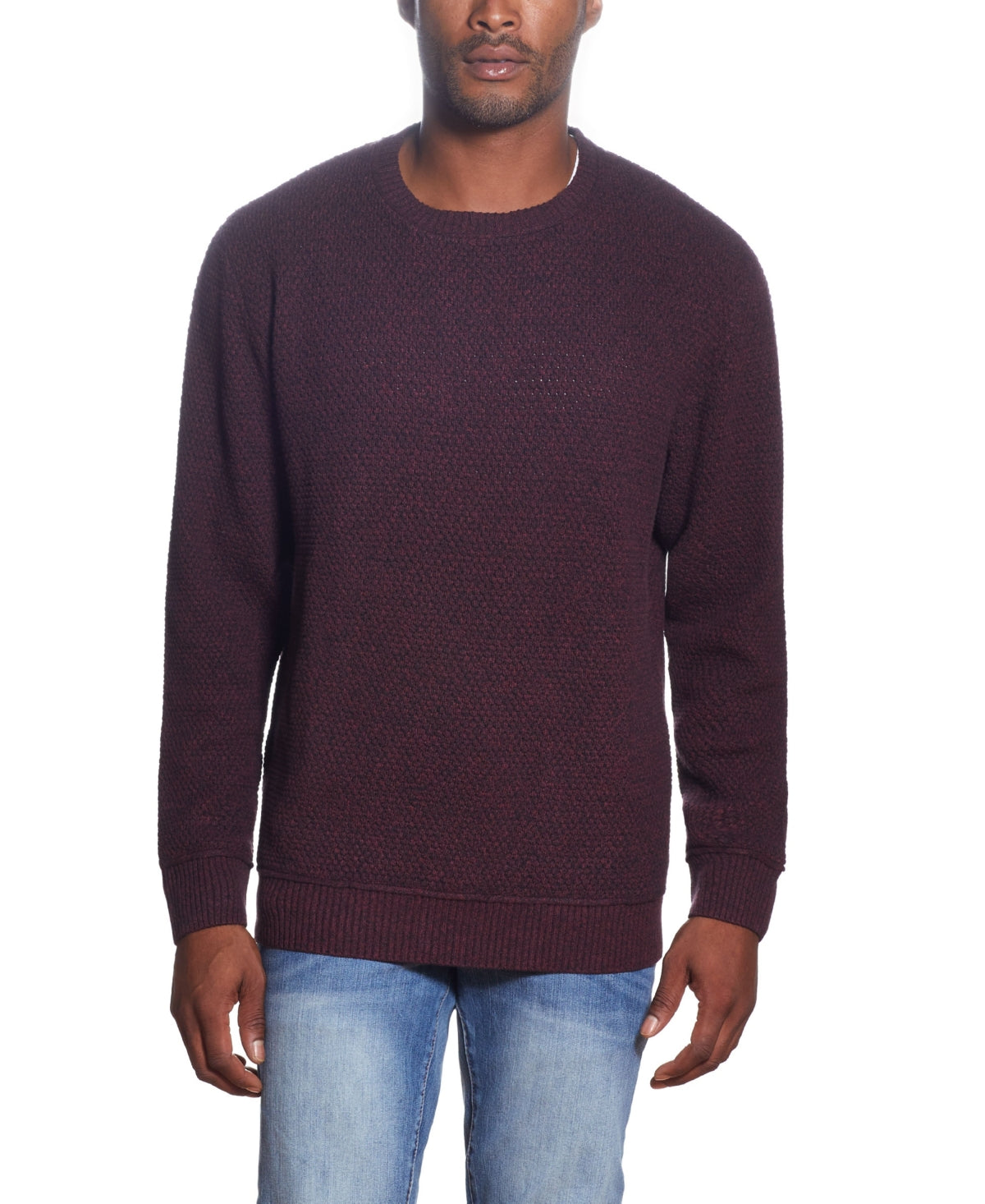 Weatherproof Vintage Men's Marl Crew Sweater Red Size L