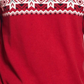 Weatherproof Vintage Men's Chest Stripe Snowflake Crew Sweater Red Size 2XL