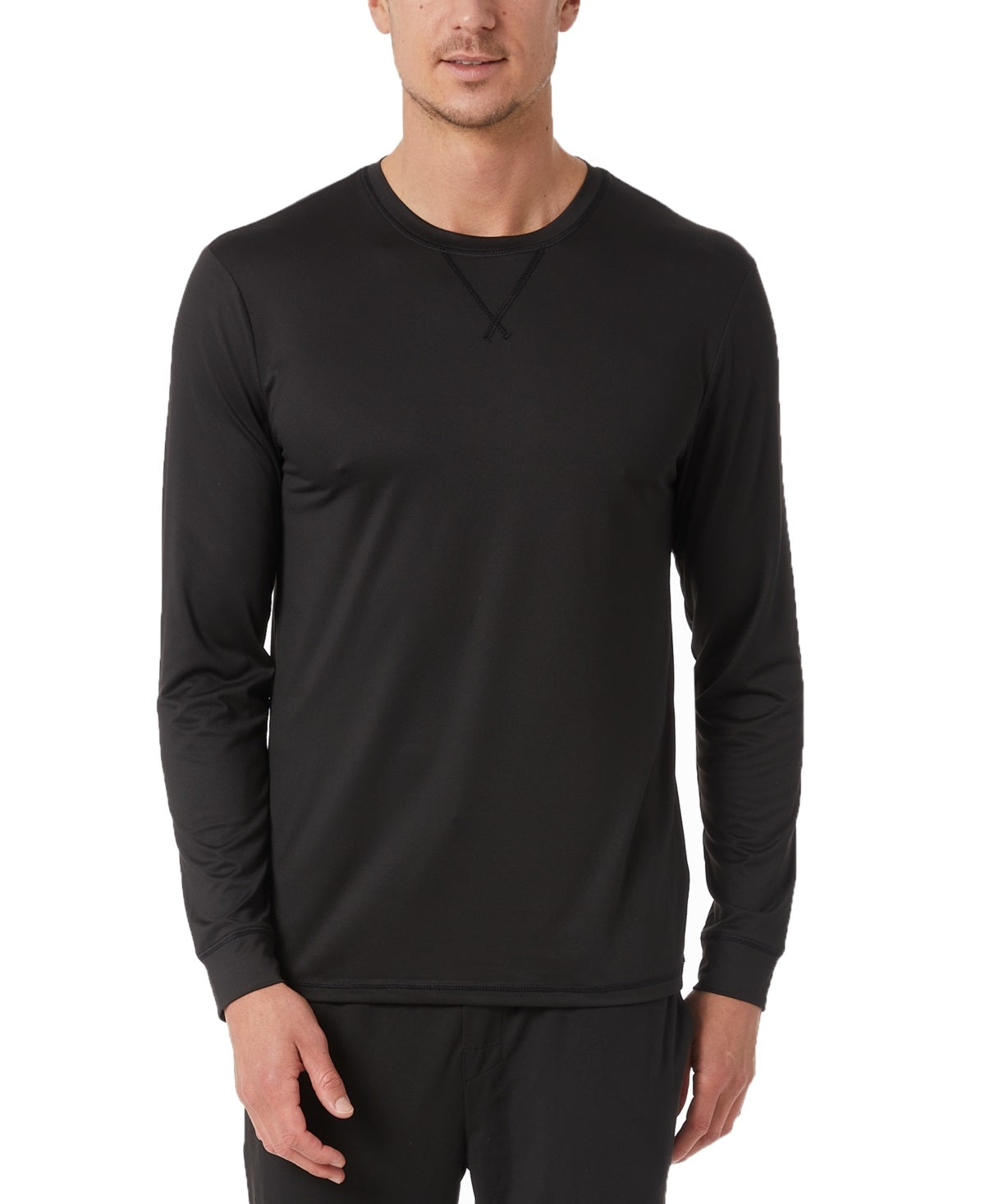 32 Degrees Men's Top Notch Long Sleeve T-Shirt Black Size Large
