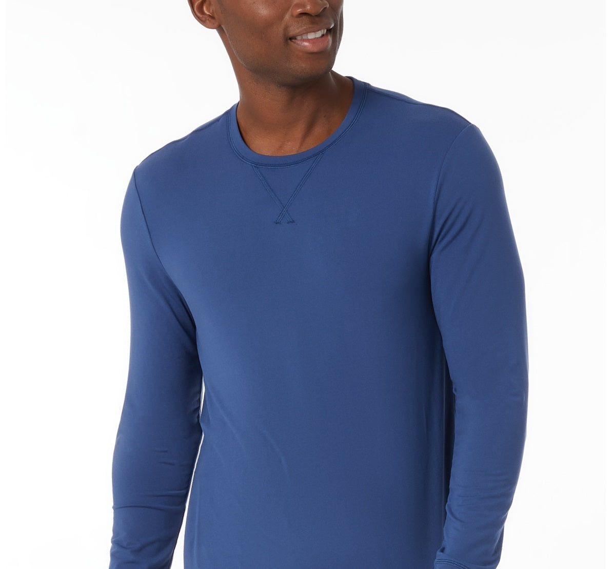 32 Degrees Men's Top Notch Long-Sleeve T-Shirt Blue Size X-Large