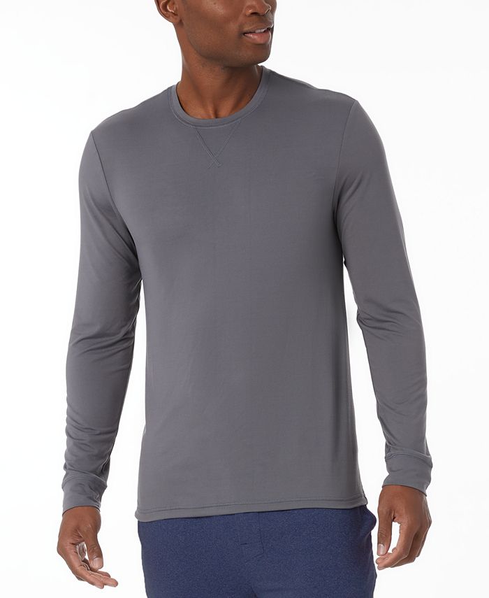 32 Degrees Men's Top Notch Long Sleeve Base Sleep Shirt Gray Size Large