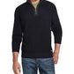 Weatherproof Vintage Men's Waffle Texture 1/4 Zip Sweater Black Size Medium