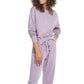 Weatherproof Vintage Women's Sun Washed French Terry Crew Neck Top Purple Size X-Large