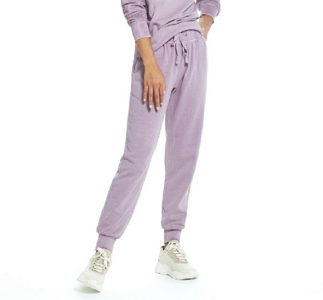 Weatherproof Vintage Women's Sun Washed French Terry Crew Neck Top Purple Size X-Large