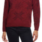 Women's Women's Plaited Chenille Snowflake Mock Neck Sweater Red Size Small