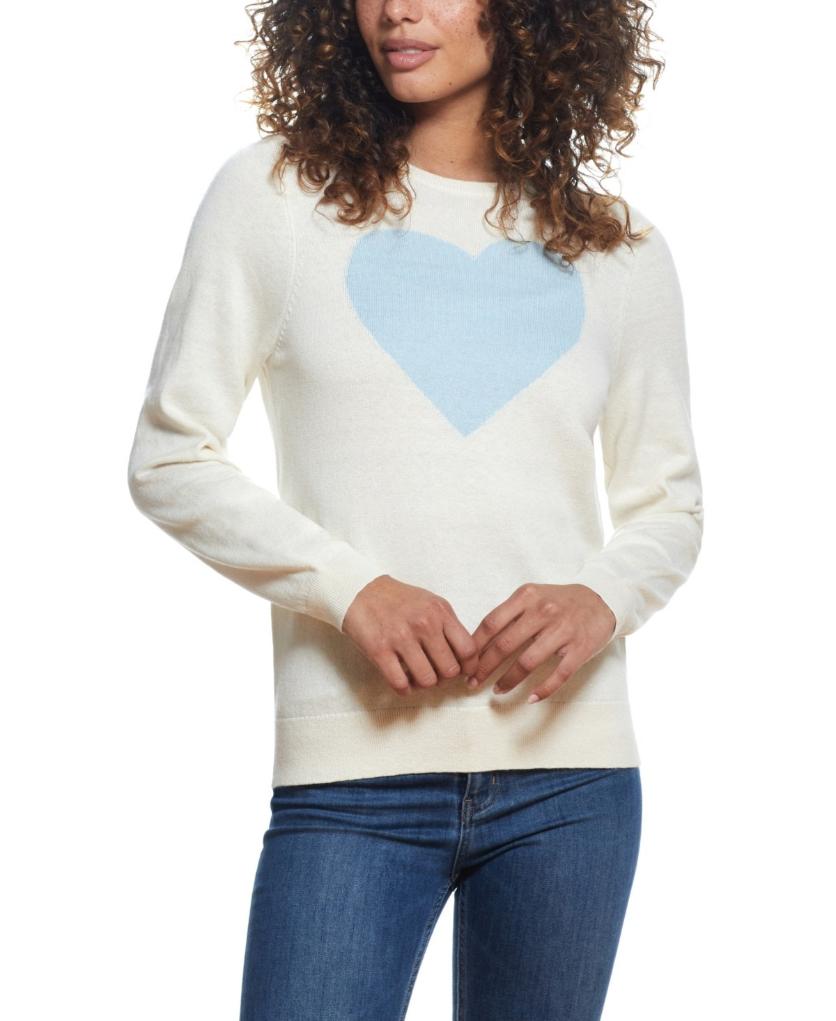Weatherproof Vintage Women's Heart Sweater White Size X-Small