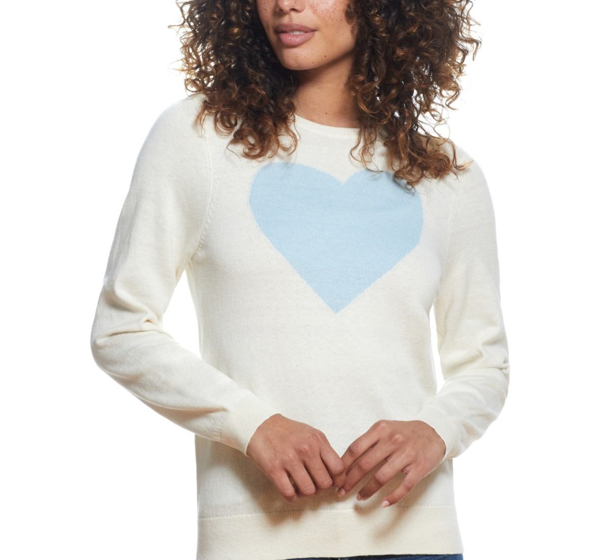 Weatherproof Vintage Women's Heart Sweater White Size X-Small