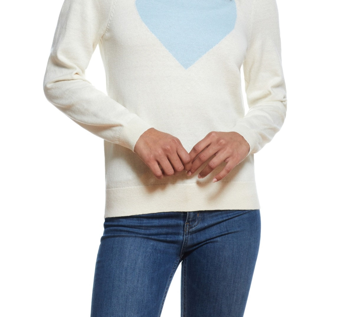 Weatherproof Vintage Women's Heart Sweater White Size X-Small