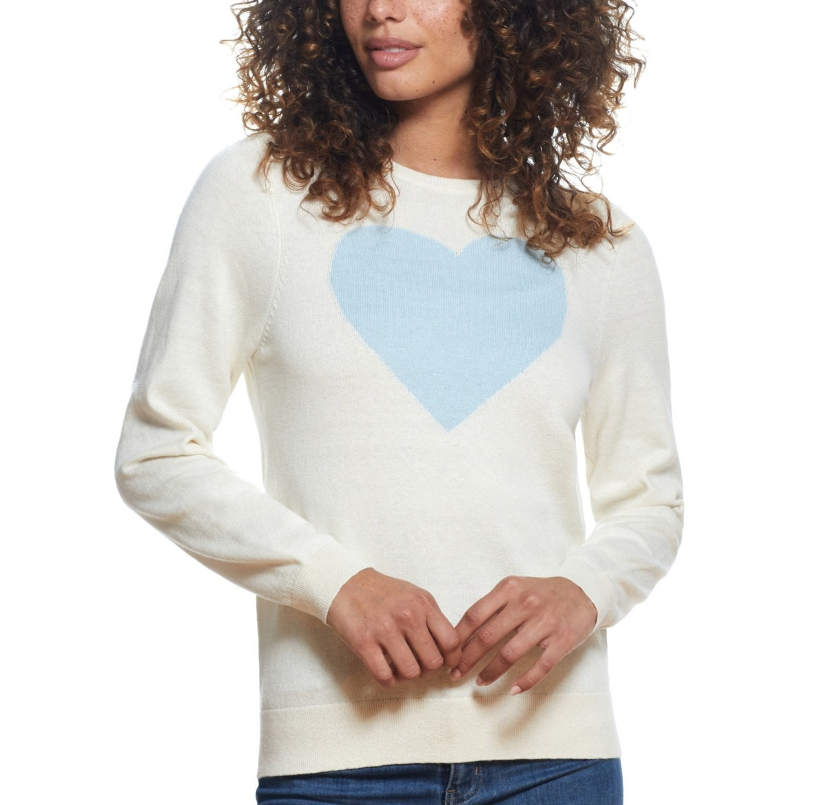Weatherproof Vintage Women's Knit Long Sleeve Crewneck Sweater White Size Small