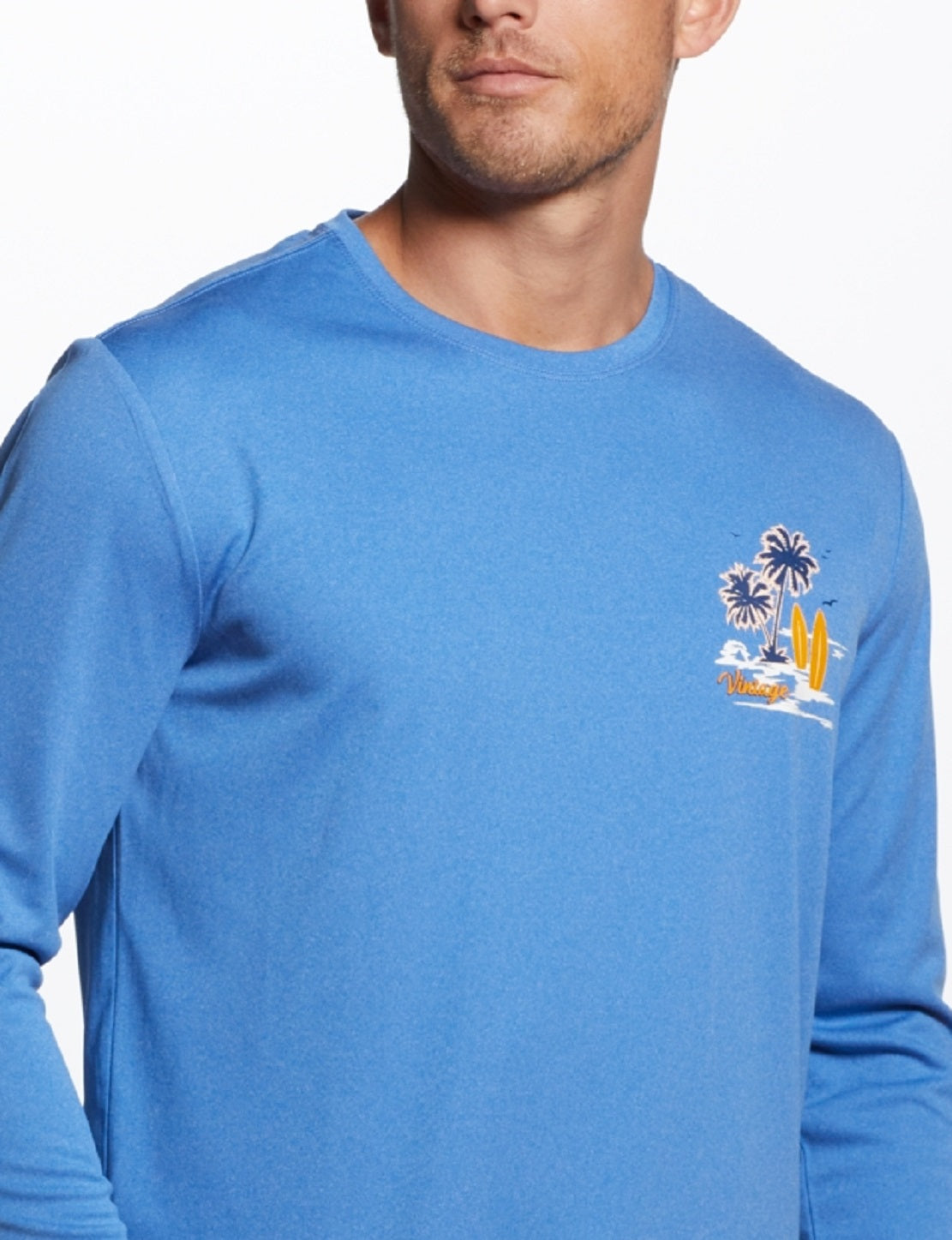 Weatherproof Vintage Men's Long Sleeve Sun Shirt Blue Size Medium