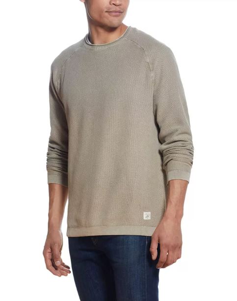 Weatherproof Vintage Men's Stonewash Textured Sweater Brown Size X-Large