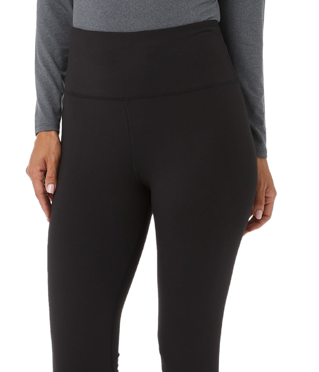 32 Degrees Women's Basic Pull On Full Length High Rise Leggings Black