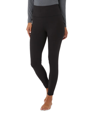 32 Degrees Women's Basic Pull On Full Length High Rise Leggings Black