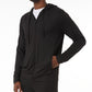 32 Degrees Men's Quick Dry Stretch Hooded Full Zip Sleep Jacket Black Size Small