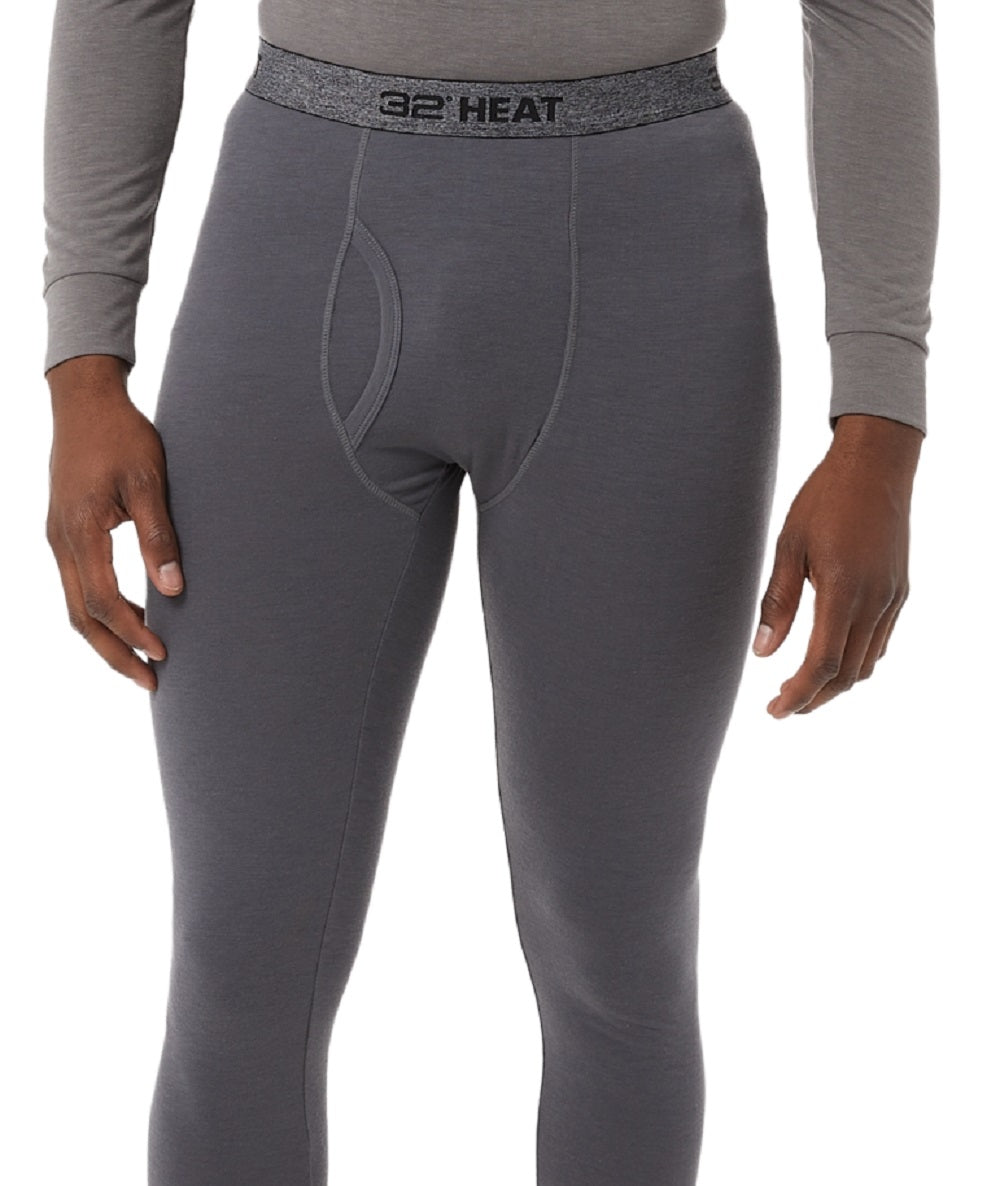 32 Degrees Men's Heat Plus Legging Gray Size Small