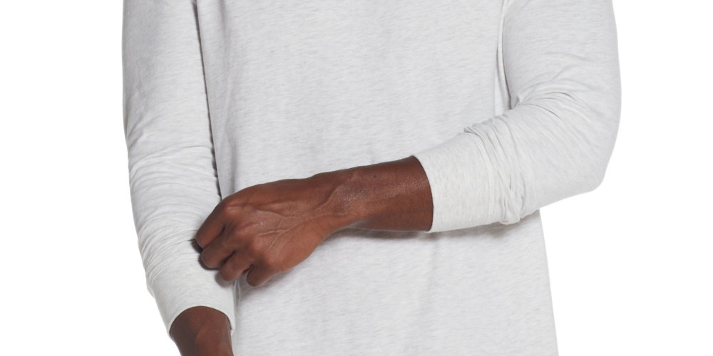 Weatherproof Vintage Men's Long Sleeved Brushed Jersey Crew Neck T-Shirt White Size XL
