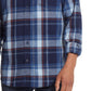 Weatherproof Vintage Men's Flannel Long Sleeves Shirt Blue Size X-Large
