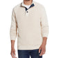 Weatherproof Vintage Men's Textured Button Mock Neck Sweater Brown Size Large