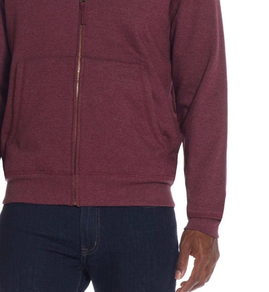 Weatherproof Vintage Men's Full Zip Sherpa Lined Hoodie Red Size Medium
