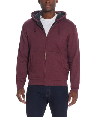 Weatherproof Vintage Men's Full Zip Sherpa Lined Hoodie Red Size Medium