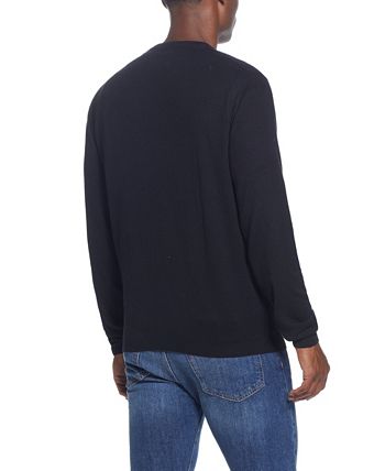 Weatherproof Vintage Men's Cotton Cashmere V Neck Sweater Black Size Large