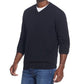Weatherproof Vintage Men's Cotton Cashmere V Neck Sweater Black Size Large