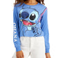 Disney Junior's Stitch Graphic Print T-Shirt Blue Size Medium