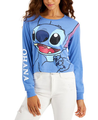 Disney Junior's Stitch Graphic Print T-Shirt Blue Size Medium