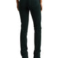 Ralph Lauren Women's Cotton Blend Corduroy Pocketed Zippered Wear To Work Straight Leg Jeans Green Size 16