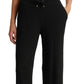 Ralph Lauren Women's Thermal Pocketed Tie Drawstring Lounge Pants Black Size Medium