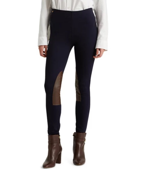 Ralph Lauren Women's Ponte Jodhpur Skinny Pants Blue Size XL