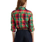 Ralph Lauren Women's Plaid Cotton Twill Shirt Red Size 3X