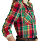 Ralph Lauren Women's Plaid Cotton Twill Shirt Red Size 3X