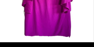 Ralph Lauren Women's Zippered Lined Bell Sleeve V Neck Knee Length Shift Dress Purple Size 6