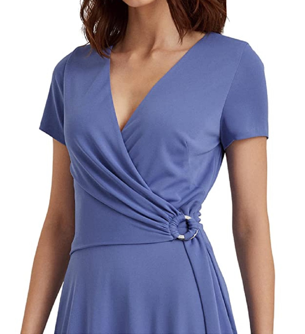 Ralph Lauren Women's Jersey Short Sleeve Dress Blue Size 8