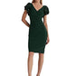 Ralph Lauren Women's Jersey Sequin Sleeve Cocktail Dress Green Size 18