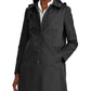 Ralph Lauren Women's Balmacaan Hooded Raincoat Black Size Petite X-Small