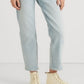 Ralph Lauren Women's Stretch Zippered Pocketed Relaxed Tapered Ankle High Waist Jeans Blue Size 8