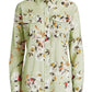 Ralph Lauren Women's Floral Cotton Voile Shirt Green Size Medium