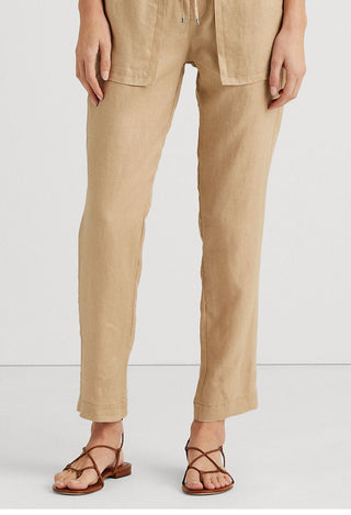 Ralph Lauren Women's Linen Ankle Pants Brown Size 10
