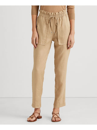Ralph Lauren Women's Linen Ankle Pants Brown Size 10