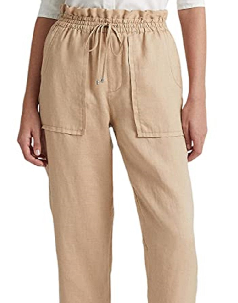 Ralph Lauren Women's Linen Ankle Pants Brown Size 14