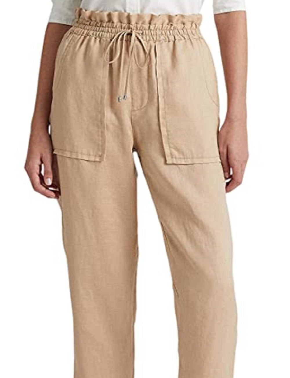 Ralph Lauren Women's Linen Ankle Pants Brown Size 8